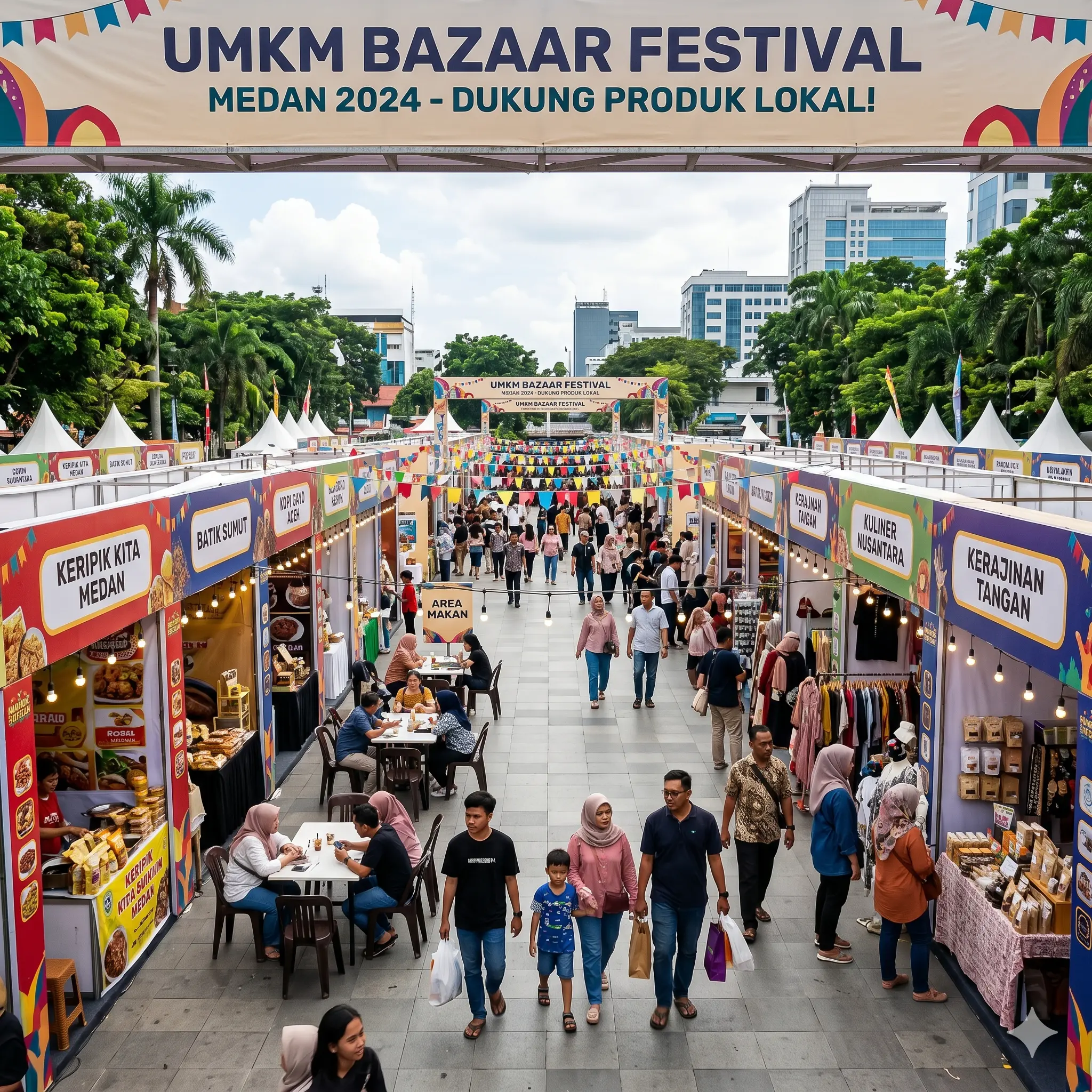 Area bazar yang tertata rapi membantu pengunjung menikmati festival dengan lebih nyaman