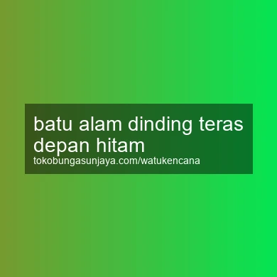 Batu Alam Dinding Teras Depan Hitam