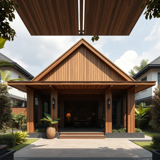 Dinding Batu Alam Taman Belakang Jakarta