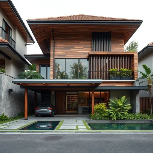 Dinding Teras Batu Alam Bandung