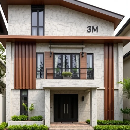 Marmer Dinding Depan Rumah Jakarta