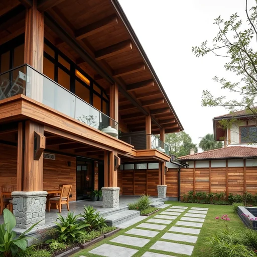 Motif Batu Alam Dinding Teras Bandung