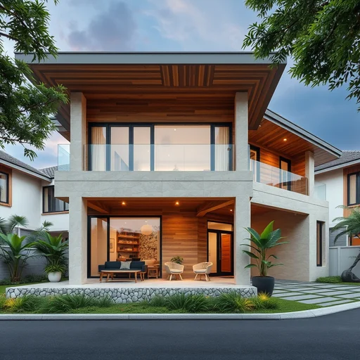 Pagar Motif Batu Alam Jakarta