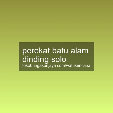 Perekat Batu Alam Dinding Solo
