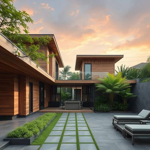 Rumah Minimalis Dinding Batu Alam Jakarta