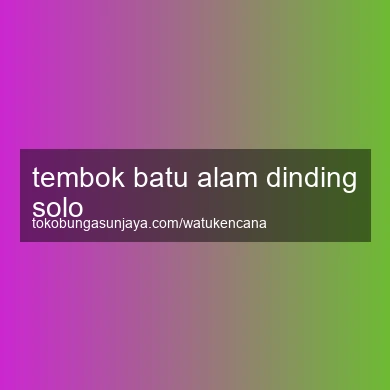 Tembok Batu Alam Dinding Solo