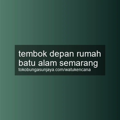 Tembok Depan Rumah Batu Alam Semarang