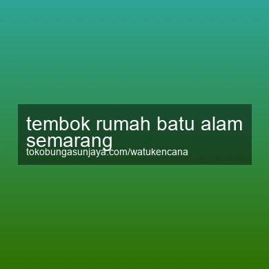 Tembok Rumah Batu Alam Semarang