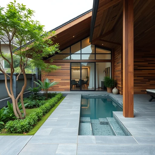 Teras Batu Alam Minimalis Jakarta