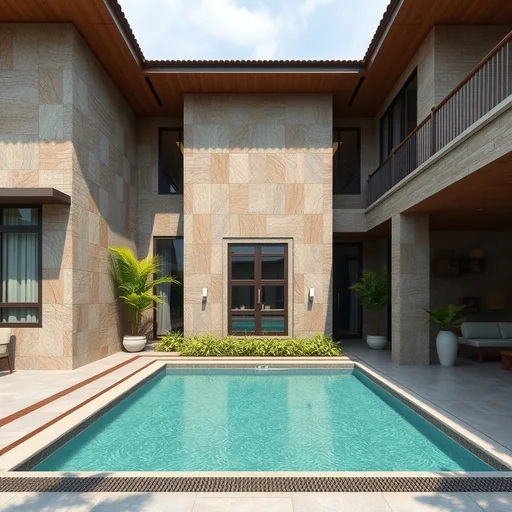 Teras Motif Batu Alam Jakarta