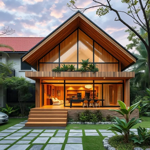 Teras Rumah Dinding Batu Alam Jakarta